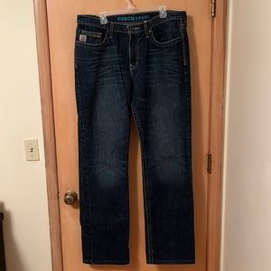 Cinch Grant Men’s Relaxed Bootcut Jeans
Size 36x38 Dark Blue Wash